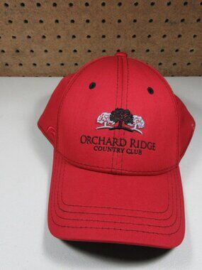 PUKKA mens red Orchard Ridge CC golf hat S